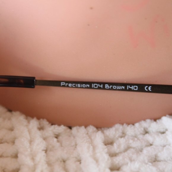 Precision 104 Brown Aviator Eyeglass Frames - Picture 5 of 8